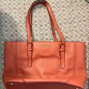 Michael Kors Pebble Leather Coral Tote Bag